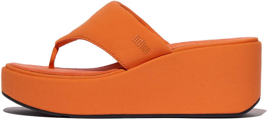 Fitflop Teenslippers PLATFFORMS WEDGE sleehaksandaal plateau schoen met gewatteerde bandage