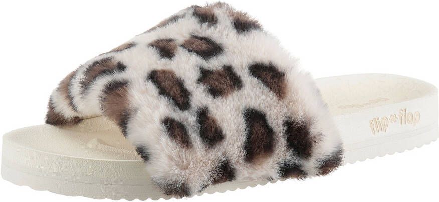 Flip Flop Pantoffels Pool*leo fur in luipaard-look - Foto 1