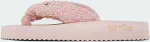 Flip Flop Pluchen pantoffels Comfy*spa met lichte plateauzool