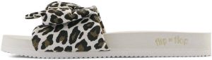 Flip Flop Slippers Pool*bow leo met luipaardprint