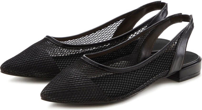 French Connection Ballerina's Slingballerina riemballerina lage schoen instapper sandaal VEGAN