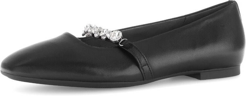 Gabor Ballerina's blockhak comfort schoen flats met fonkelende sierstenen