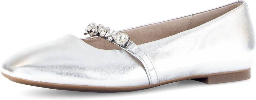 Gabor Ballerina's blockhak comfort schoen flats met fonkelende sierstenen