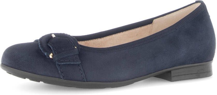 Gabor Ballerina's Florence blokhak business schoen comfort schoen met elastische afwerking breedte g