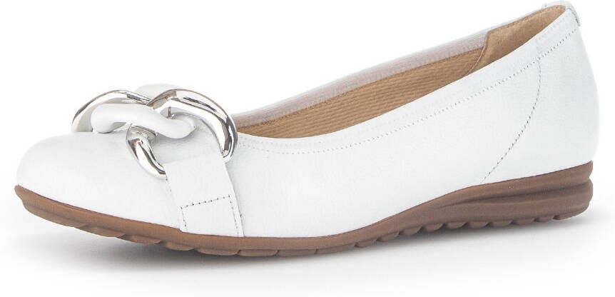 Gabor Ballerina's Florence Trouwschoen platte schoenen slippers met elegante sierketting - Foto 2