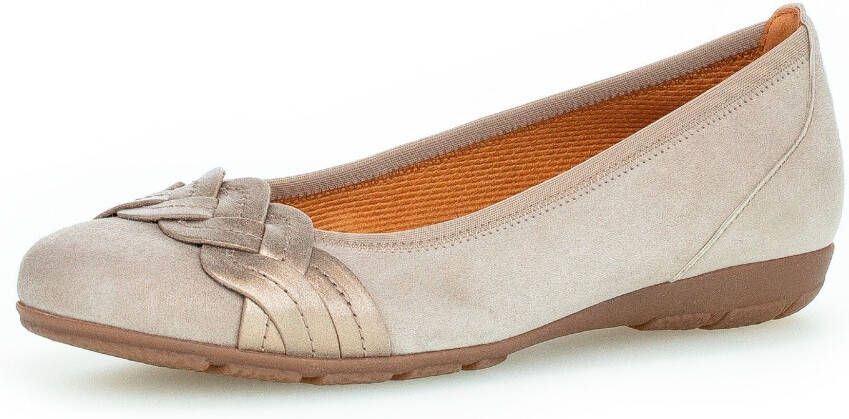 Gabor Ballerina's Feestelijke schoen slipper business schoen met decoratieve riem in metallic-look - Foto 1