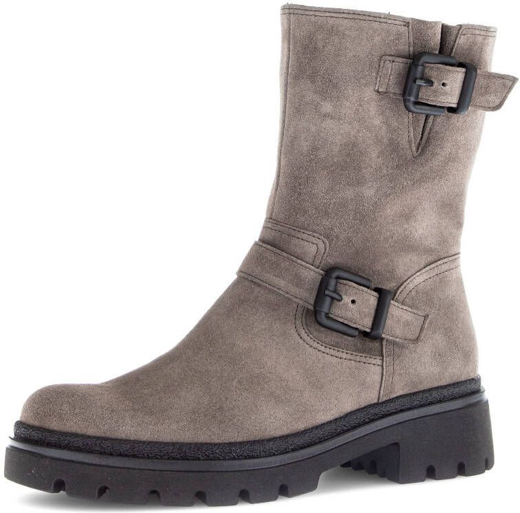 Gabor Bikerboots Florence blokhak enkellaarsje met sierslip en in wijdte g (= wijd)