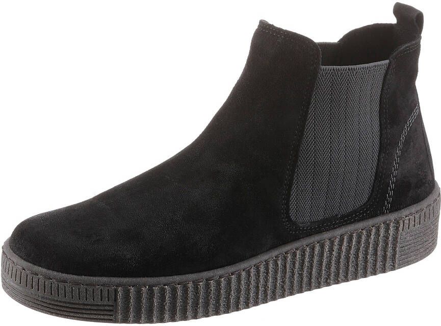 Gabor Chelsea-boots plateau enkellaars instapschoen met subtiele contrastnaden - Foto 3