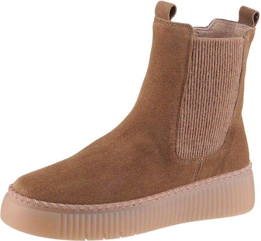 Gabor Chelsea-boots plateau enkellaarsjes met stretchinzet aan de buitenkant