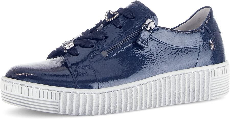 Gabor Plateausneakers vrijetijdsschoen halfschoen veterschoen met edele siermotieven - Foto 3