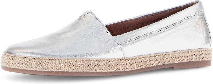 Gabor Instappers instapper comfortabele schoen platte schoenen met jute bekleed plateau