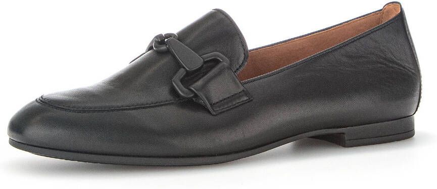 Gabor Zwarte Leren Mocassins Black Dames - Foto 1