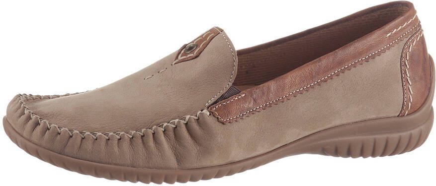 Gabor Mocassins Florence slipper instapschoen comfortabele schoen met contrastnaad breedte g (=wijd)