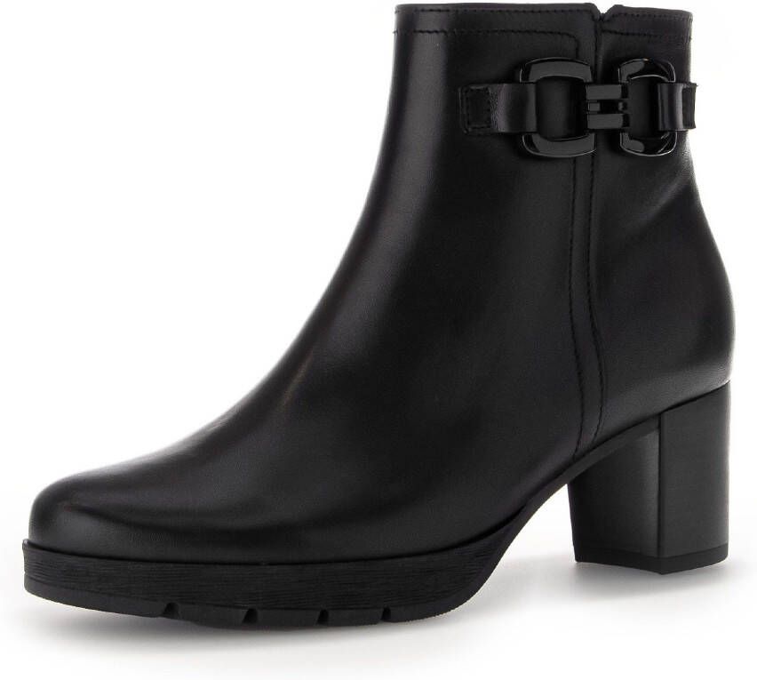 Gabor Elegant Zwart Enkellaarsje met Trendy Zijkettingen Black Dames - Foto 6