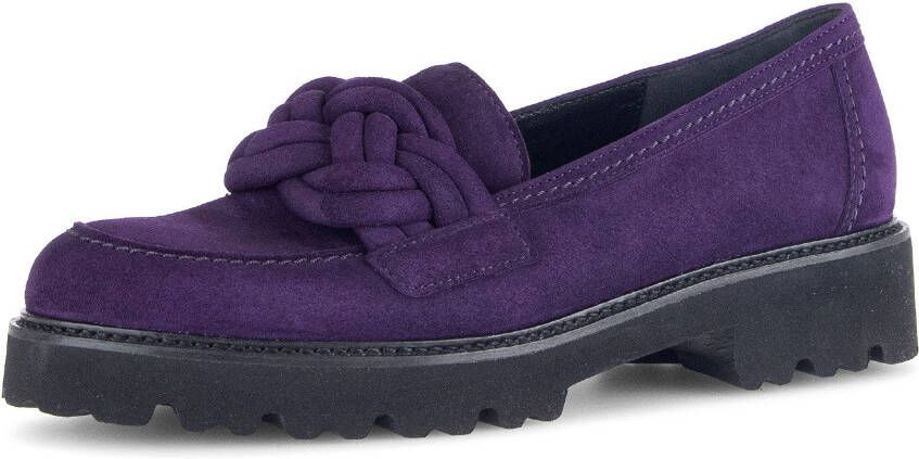 Gabor Loafers slipper lage schoen instapschoen met gevlochten sierband
