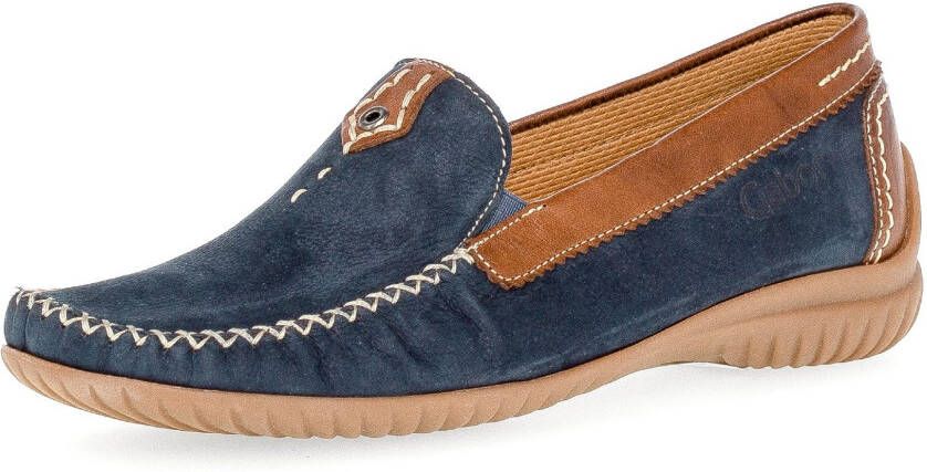 Gabor Mocassins Florence slipper instapschoen comfortabele schoen met contrastnaad breedte g (=wijd)