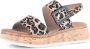 Gabor Leopard Sandalen beige Suede Dames - Thumbnail 4