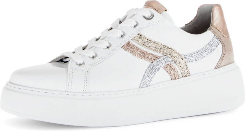 Gabor Plateausneakers Florence vrijetijdsschoen lage schoen veterschoen contrastafwerking breedte g (=breed)