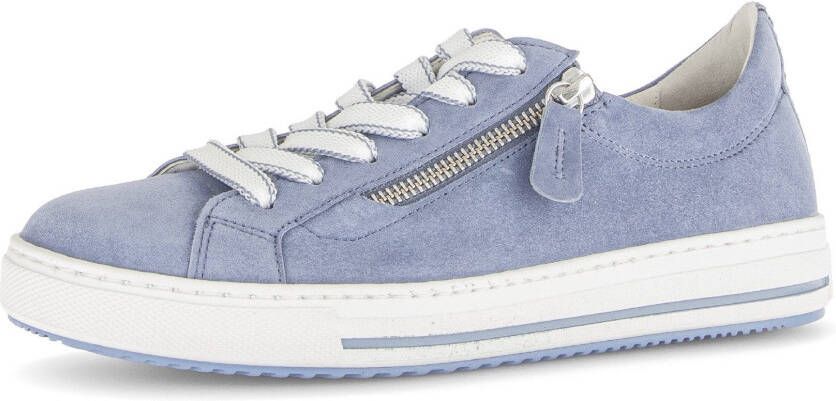 Gabor Plateausneakers Florence veterschoenen lage schoen met contraststiksels op de hiel g-breedte