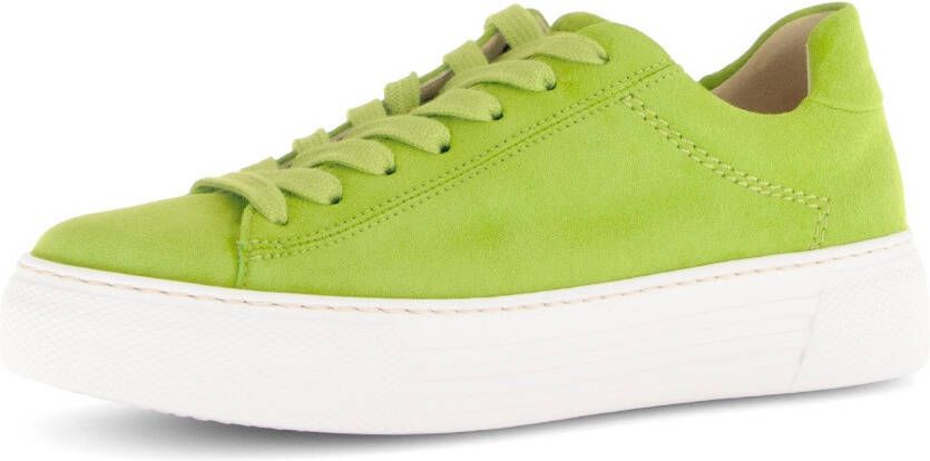 Gabor Plateausneakers Florence vrijetijdsschoen lage schoen veterschoen met subtiele decoratieve stiksels