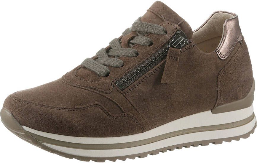 Gabor Plateausneakers Turijn vrijetijdsschoen lage schoen veterschoen in comfortabele breedte g (breed)