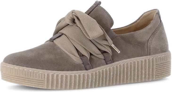 Gabor Plateausneakers Veterschoen lage schoen slipper met opgestikte versiersluiting