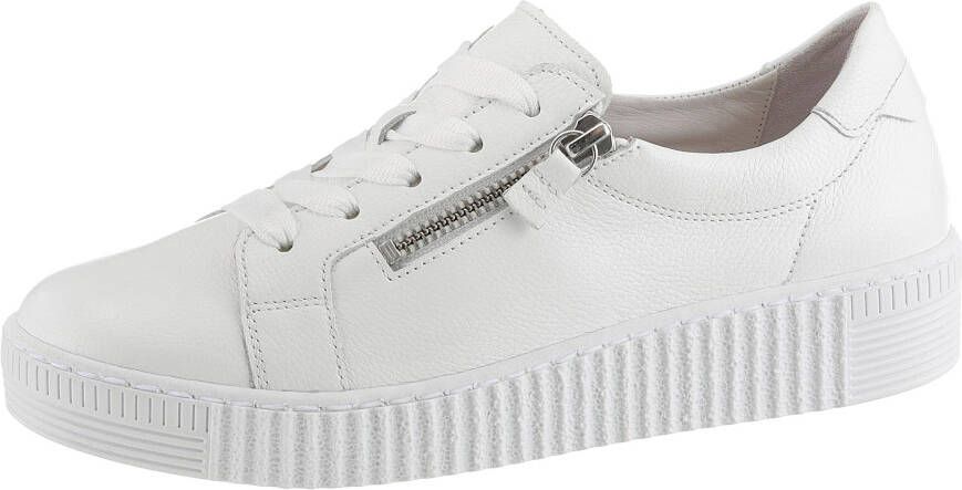 Gabor Plateausneakers vrijetijdsschoen lage schoen veterschoen met twee ritsen
