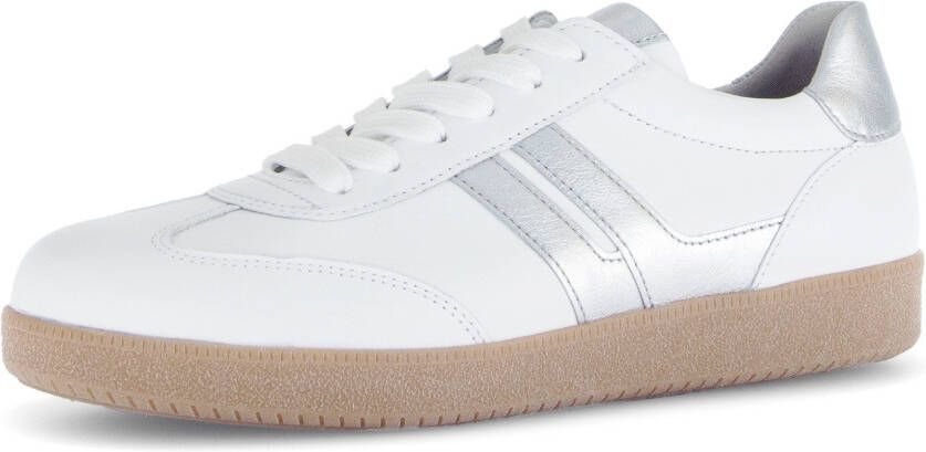 Gabor Plateausneakers vrijetijdsschoen lage schoen veterschoen contrastafwerking in metallic-look