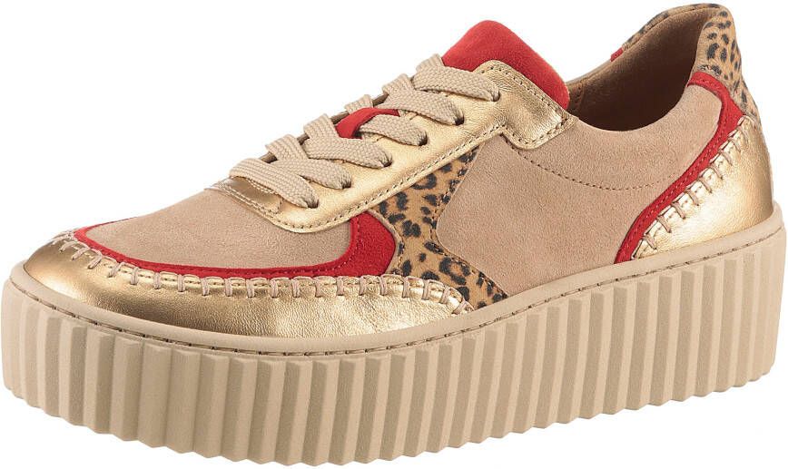 Gabor Plateausneakers vrijetijdsschoen lage schoen veterschoen met best fitting-uitrusting