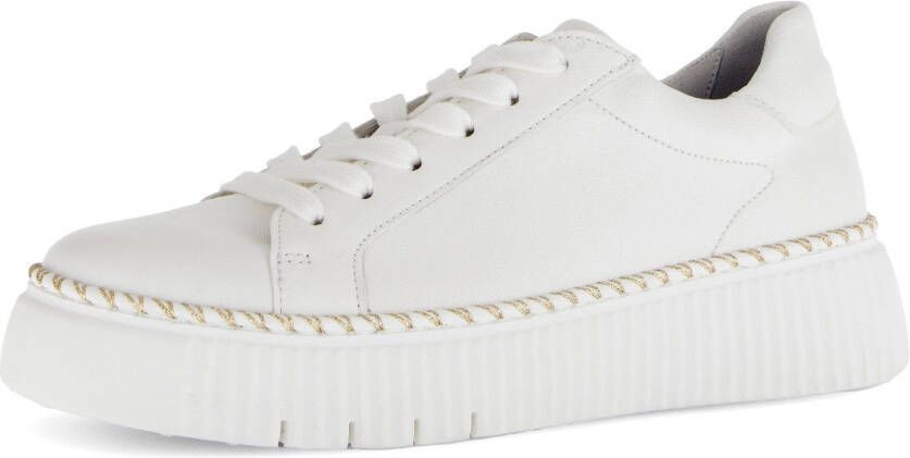 Gabor Plateausneakers vrijetijdsschoen lage schoen veterschoen met contrast-raamnaad