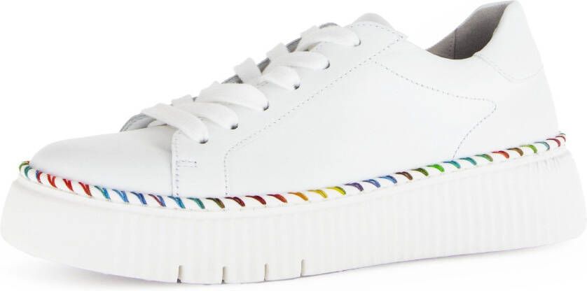 Gabor Plateausneakers vrijetijdsschoen lage schoen veterschoen met contrast-raamnaad