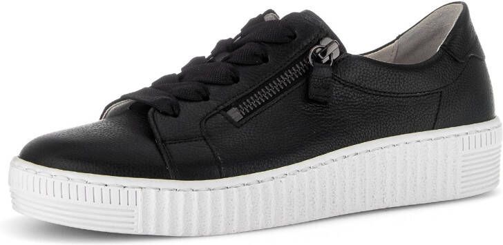Gabor Plateausneakers vrijetijdsschoen lage schoen veterschoen met twee ritsen