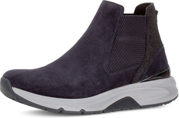 Gabor Rollingsoft Chelsea-boots Plateau high top-sneaker veterschoen met grip-profiel