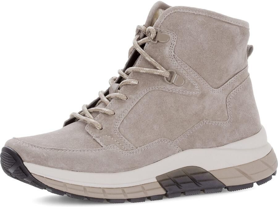 Gabor Rollingsoft Veterschoenen sleehak enkellaarsje met haken in bergbeklimmers-look