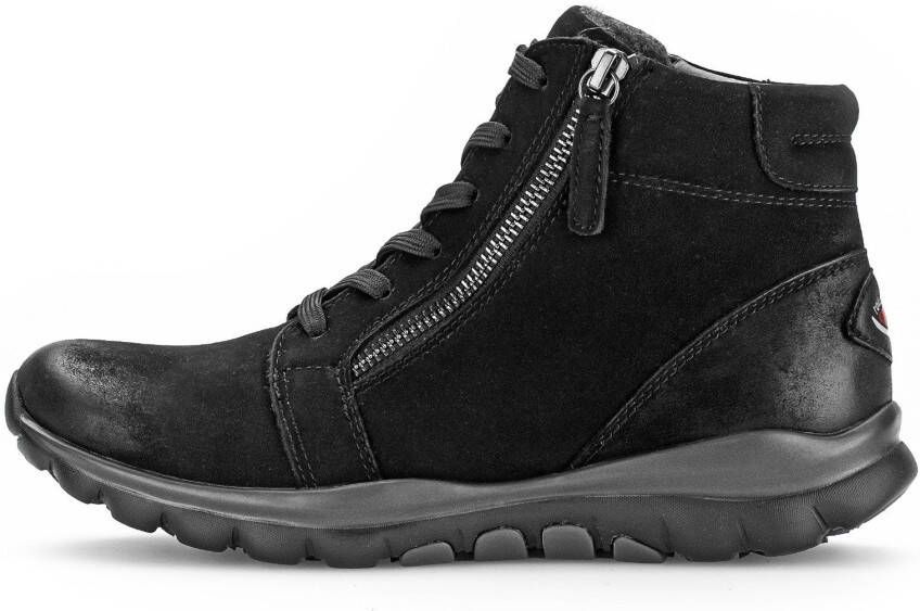 Gabor Rollingsoft Hoge veterschoenen met geprofileerde rubberzool