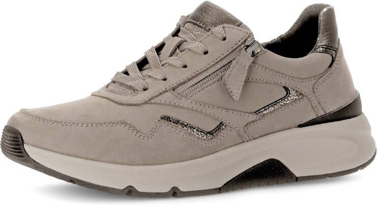 Gabor Rollingsoft Plateausneakers veterschoen halfhoge schoen met de typische rollingsoft-loopzool