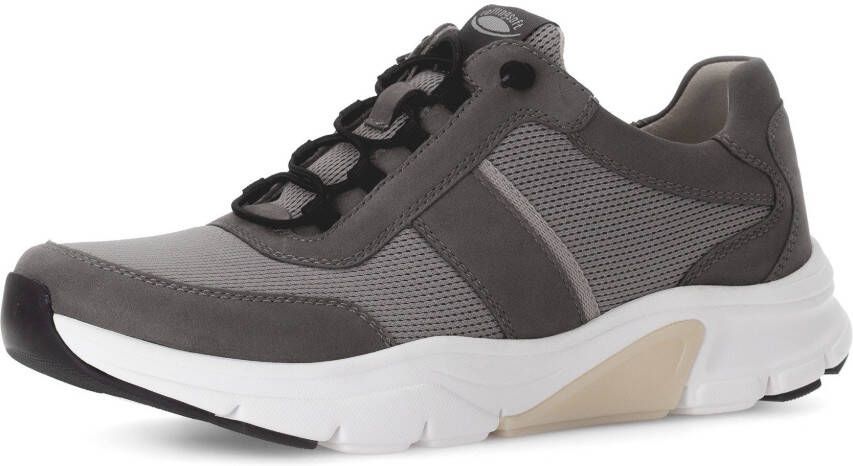 Gabor Rollingsoft Slip-on sneakers vrijetijdsschoen lage schoen slipper met logo op de hiel breedte g