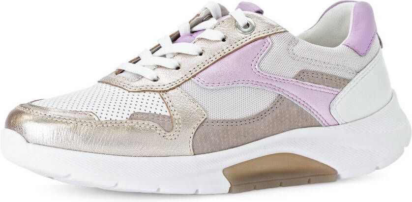 Gabor Rollingsoft Sneakers met sleehak vrijetijdsschoen lage schoen veterschoen met gepolsterde schacht