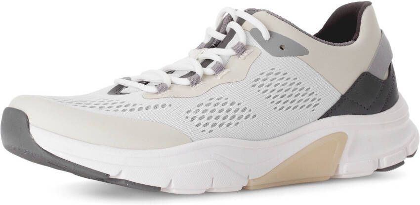 Gabor Rollingsoft Sneakers met sleehak vrijetijdsschoen lage schoen veterschoen met contrastafwerkingen breedte g