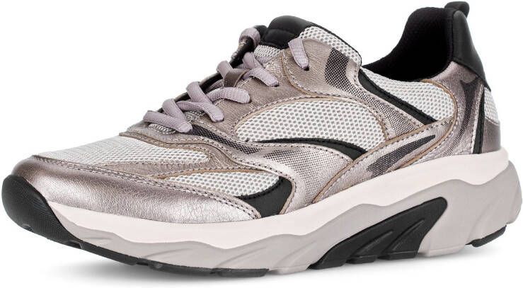 Gabor Rollingsoft Sneakers met sleehak vrijetijdsschoen lage schoen veterschoen met uitneembaar voetbed