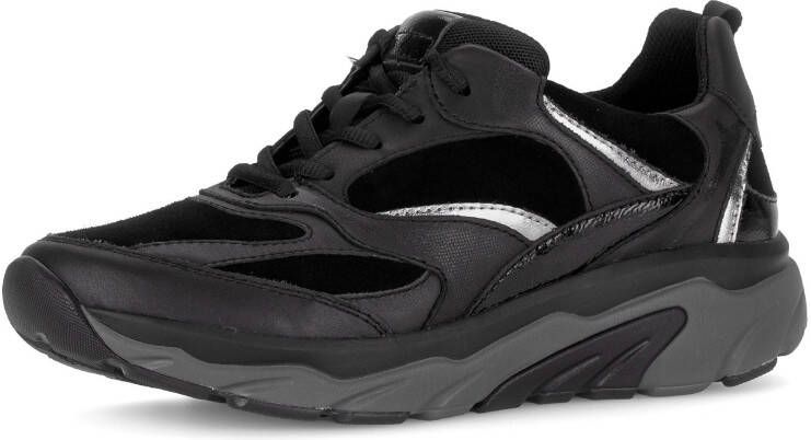 Gabor Rollingsoft Sneakers met sleehak vrijetijdsschoen lage schoen veterschoen met uitneembaar voetbed