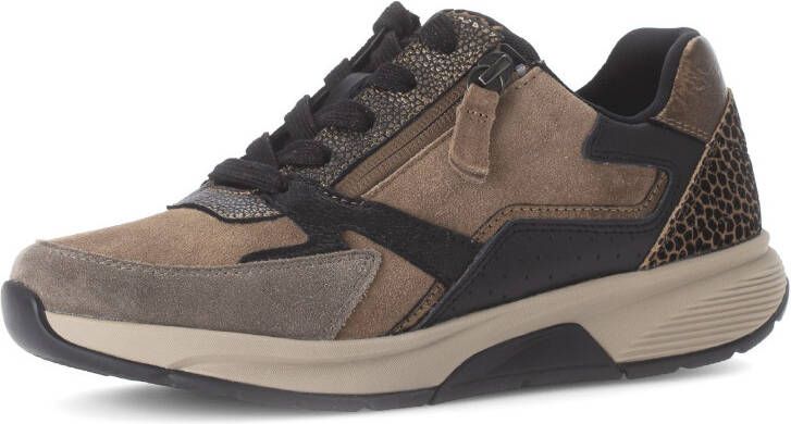 Gabor Rollingsoft Sneakers met sleehak veterschoen halfhoge schoen vrijetijdsschoen met extra ritssluiting