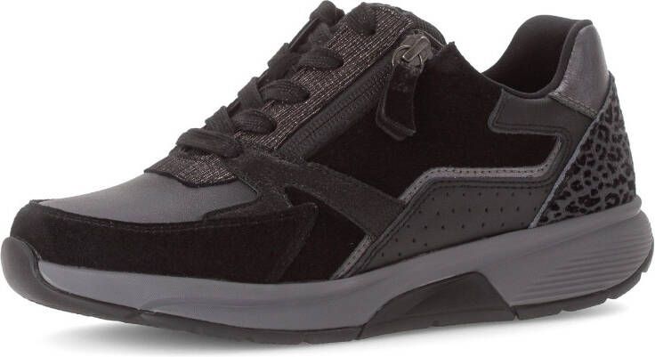 GABOR Lage Sneakers Dames 878 Maat: 43 Materiaal: Suède Kleur: Zwart - Foto 4