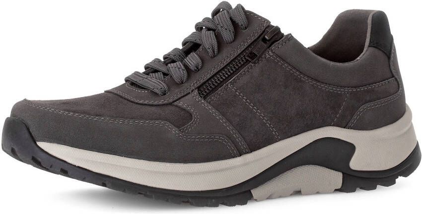 Gabor Rollingsoft Sneakers met sleehak comfort schoen veterschoen lage schoen in breedte g 1 2 (= breed)