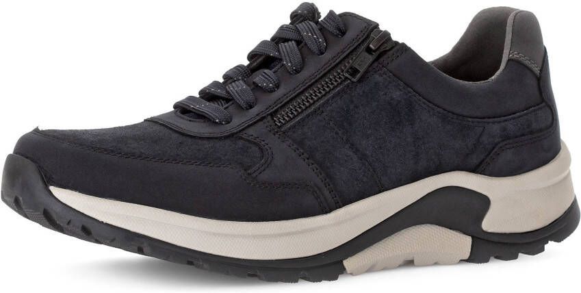 Gabor Rollingsoft Sneakers met sleehak comfort schoen veterschoen lage schoen in breedte g 1 2 (= breed)