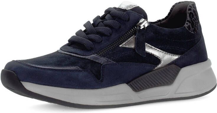 Gabor Rollingsoft Sneakers met sleehak veterschoenen lage schoen vrijetijdsschoen met zijrits - Foto 4