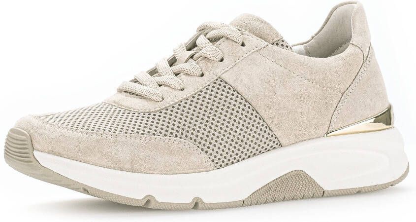 Gabor Rollingsoft Sneakers met sleehak vrijetijdsschoen lage schoen veterschoen logo op de hiel - Foto 5