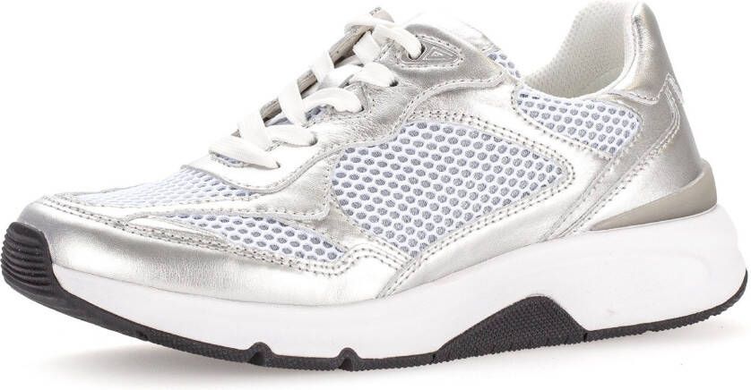 Gabor Rollingsoft Sneakers met sleehak vrijetijdsschoen halfschoen veterschoen met gepolsterde schacht