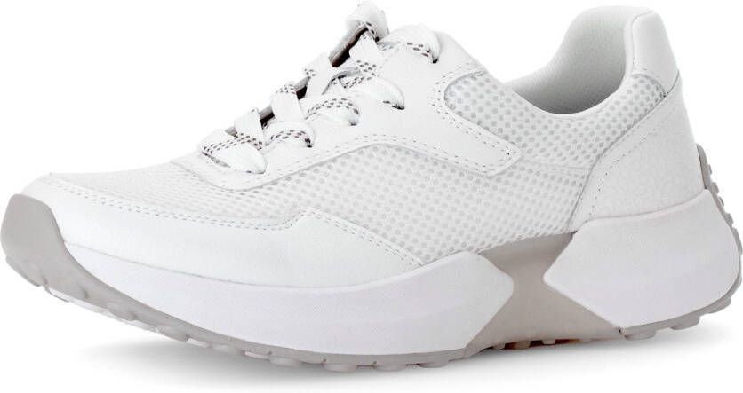 Gabor Rollingsoft Sneakers met sleehak vrijetijdsschoen lage schoen veterschoen met label op de hiel