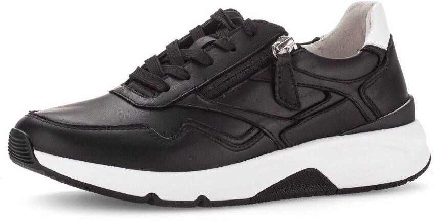 Gabor Rollingsoft Sneakers met sleehak vrijetijdsschoen lage schoen veterschoen met schachtversteviging